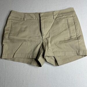 a.n.a Twill Shorts Womens Size 10 Tan Chino‎ Khaki Casual Everyday